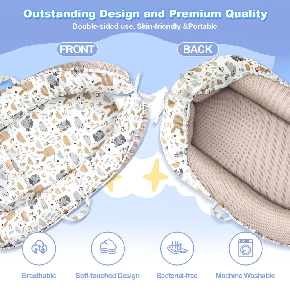 MAGINP reversible cover with two-way zipper makes washing and fresh setup simple.