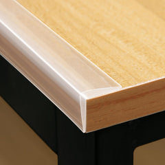 Magluv edge-protector clear material close-up showing soft silicone corner protection