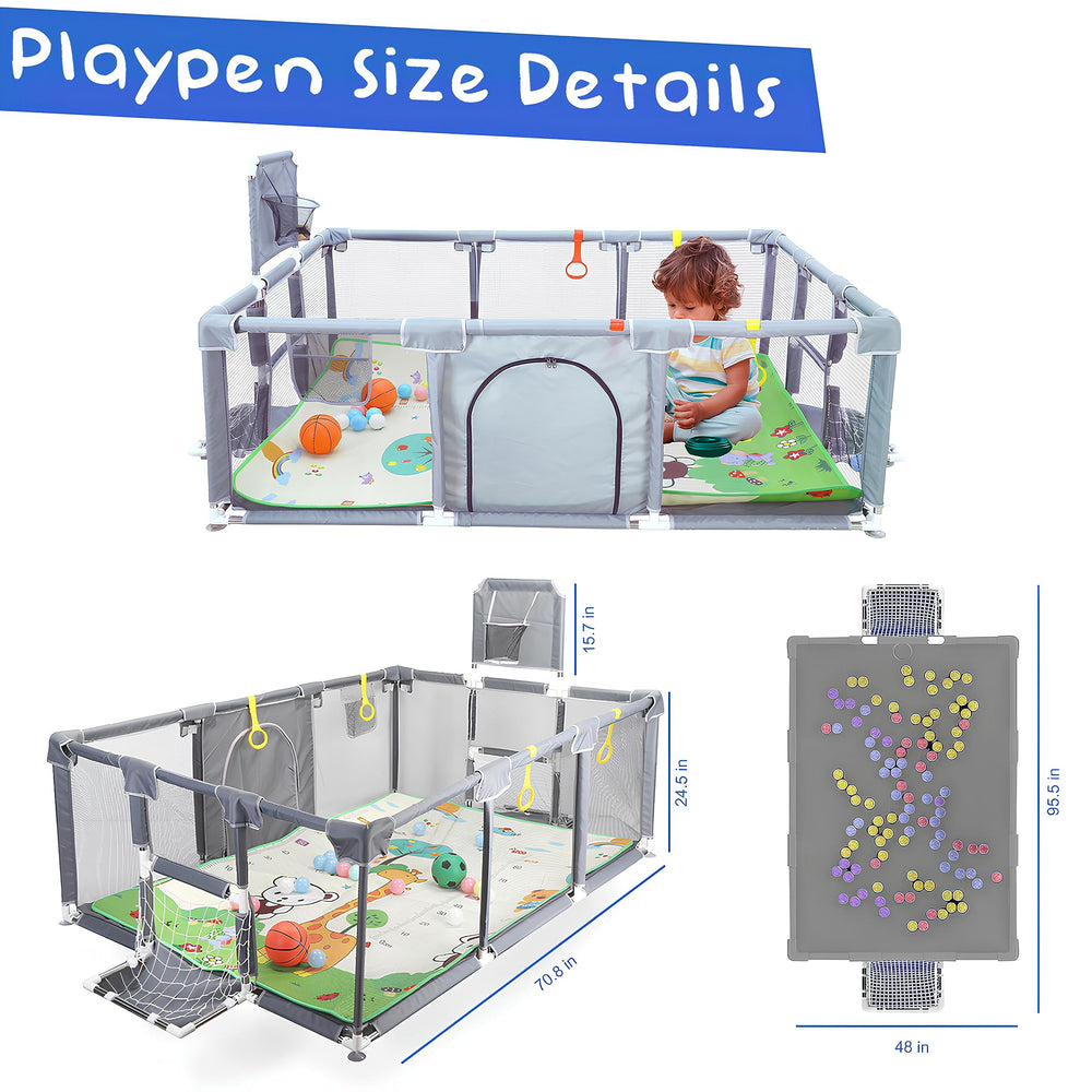 Magnelogy dimensions 71x47x26 inches emphasize a roomy play zone for multiple activities.