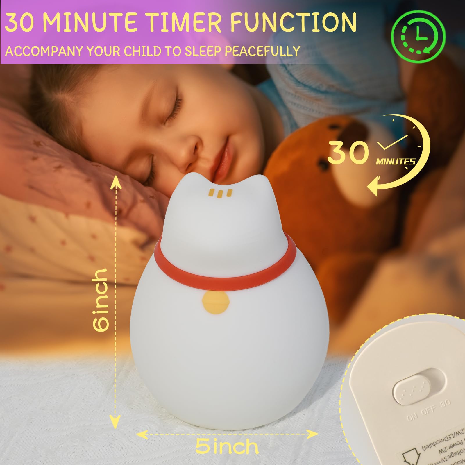 MAGOHMT silicone soft night light is safe, kneadable, and kid-friendly.