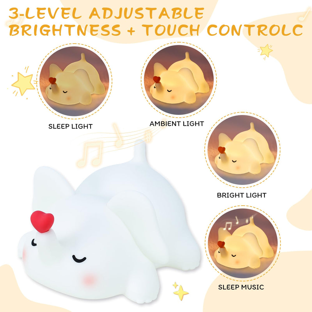 MAGOHMT night light 3-level dimmable brightness to suit any nursery mood.