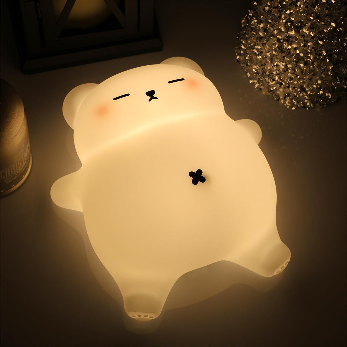 MAGOHMT squishy night light bear front glow for bedtime comfort and soft illumination