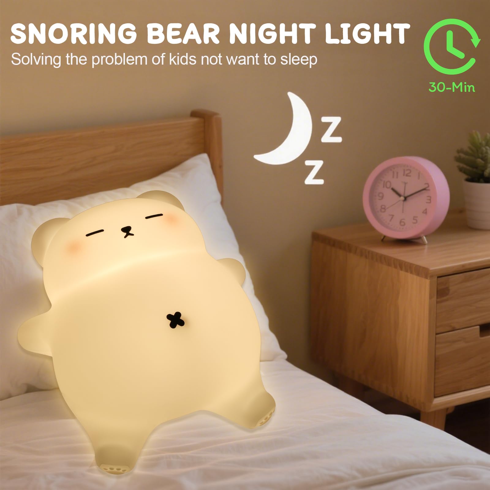 MAGOHMT squishy night light bear ideal for nurseries and travel nights