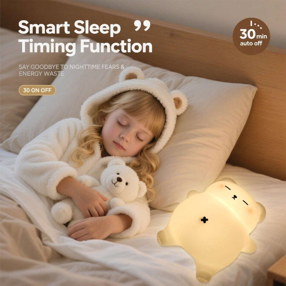 MAGOHMT squishy night light bear durable silicone withstands drops and daily use