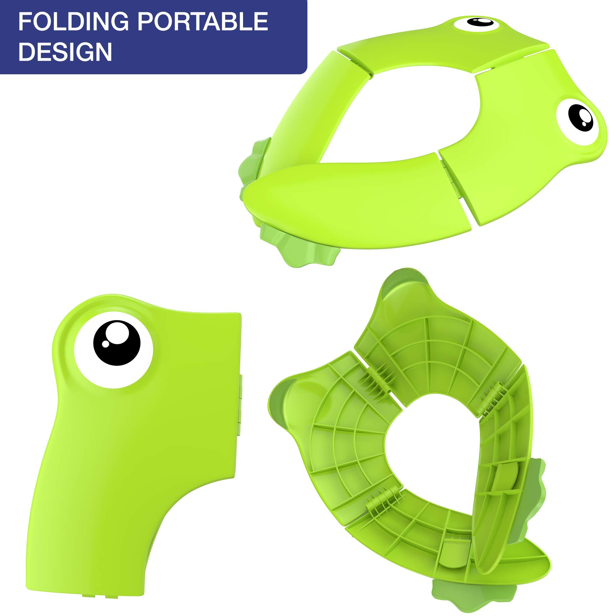 MAGTiMES Portable Folding Potty Seat for Kids – Non-Slip Silicone, Travel Green