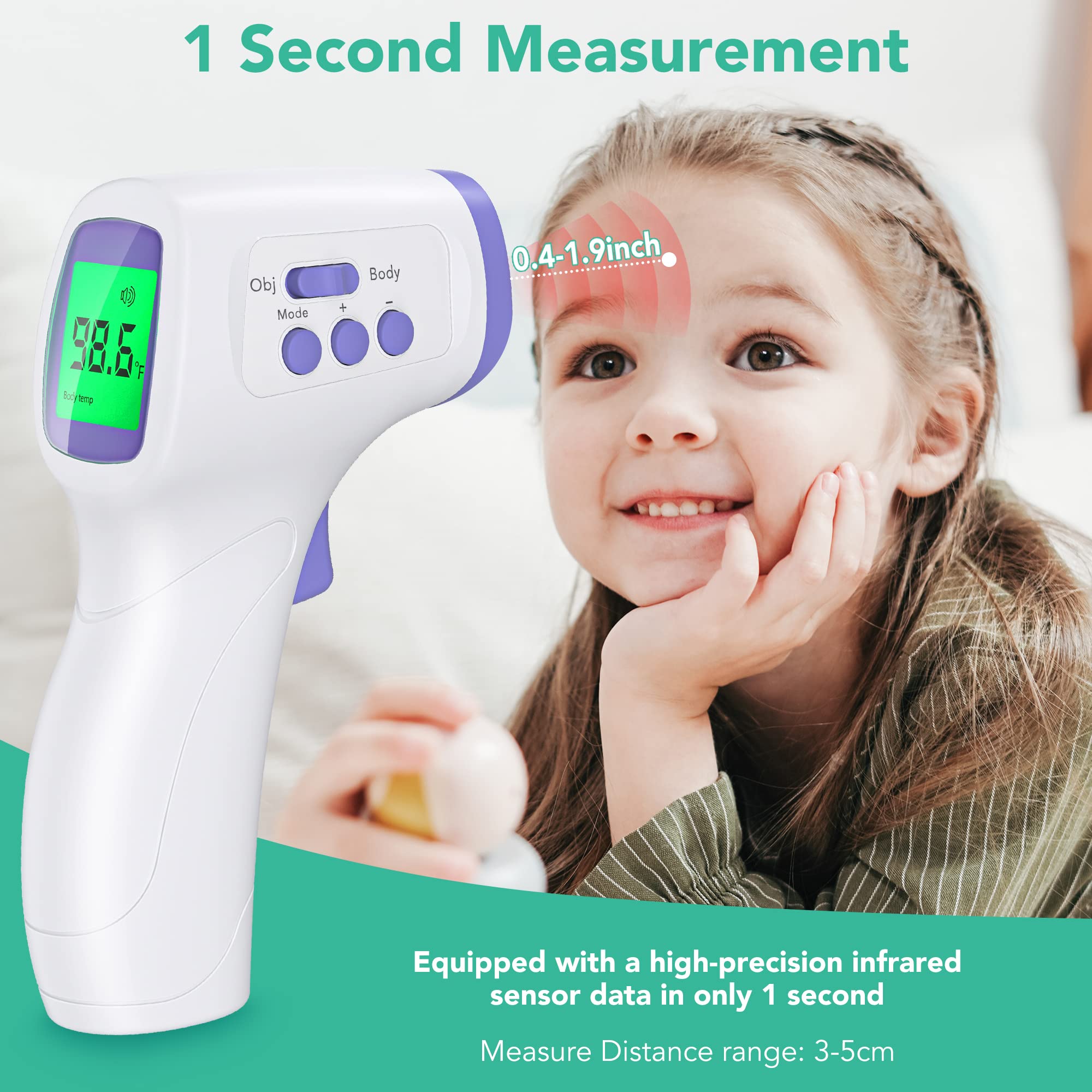 maguja multifunction mode covers forehead, room, objects, and liquids temperatures