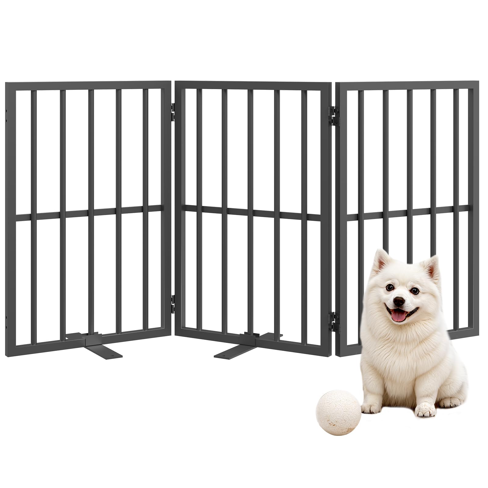 MAHANCRIS dog gate black finish complements modern interiors and safety.