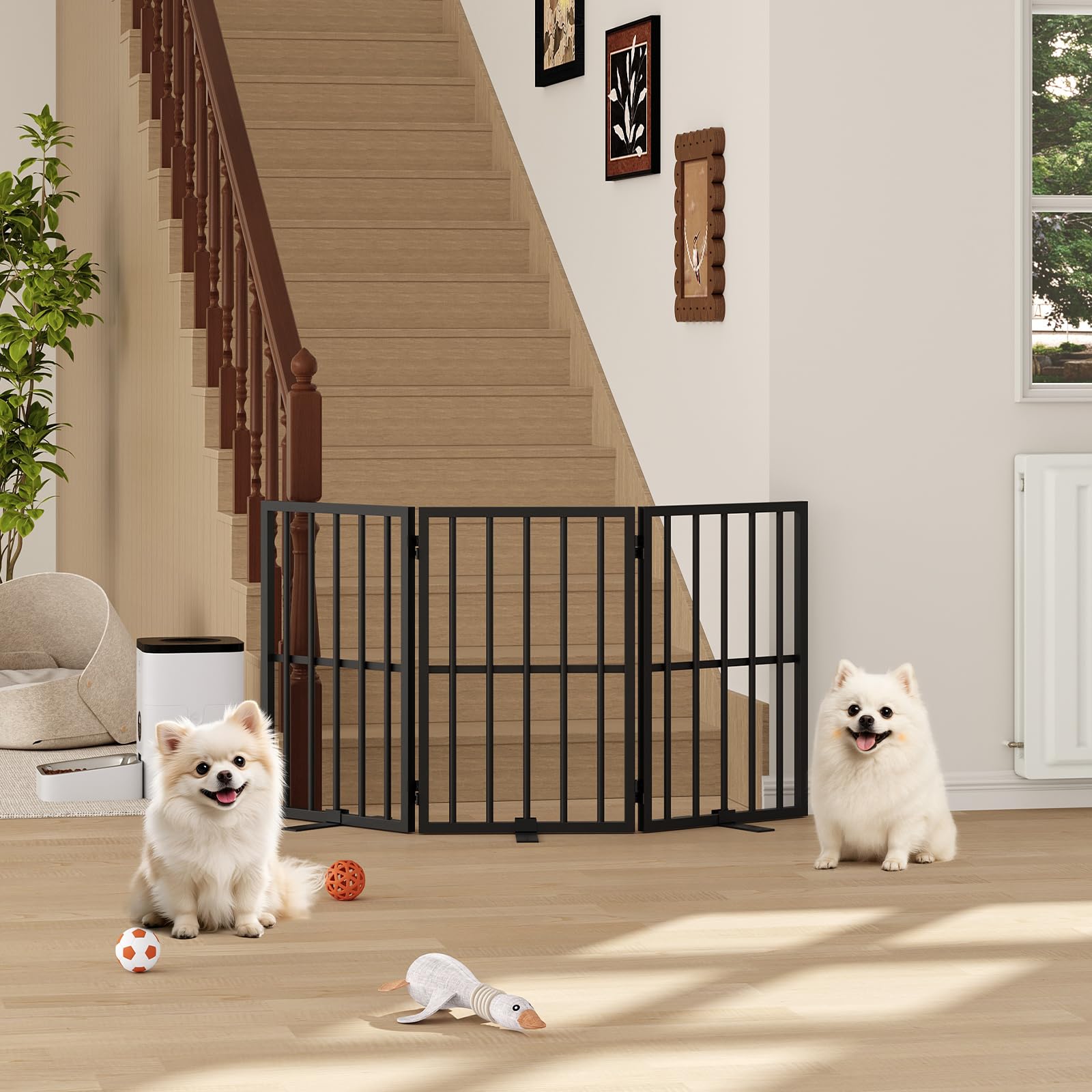 MAHANCRIS dog gate compact travel-friendly folds for easy transport.