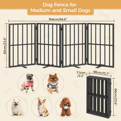 MAHANCRIS dog gate freestanding-design with metal legs for stable room boundaries