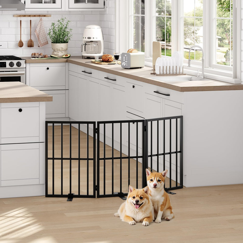 MAHANCRIS dog gate stainless hinges provide durable, smooth rotation.