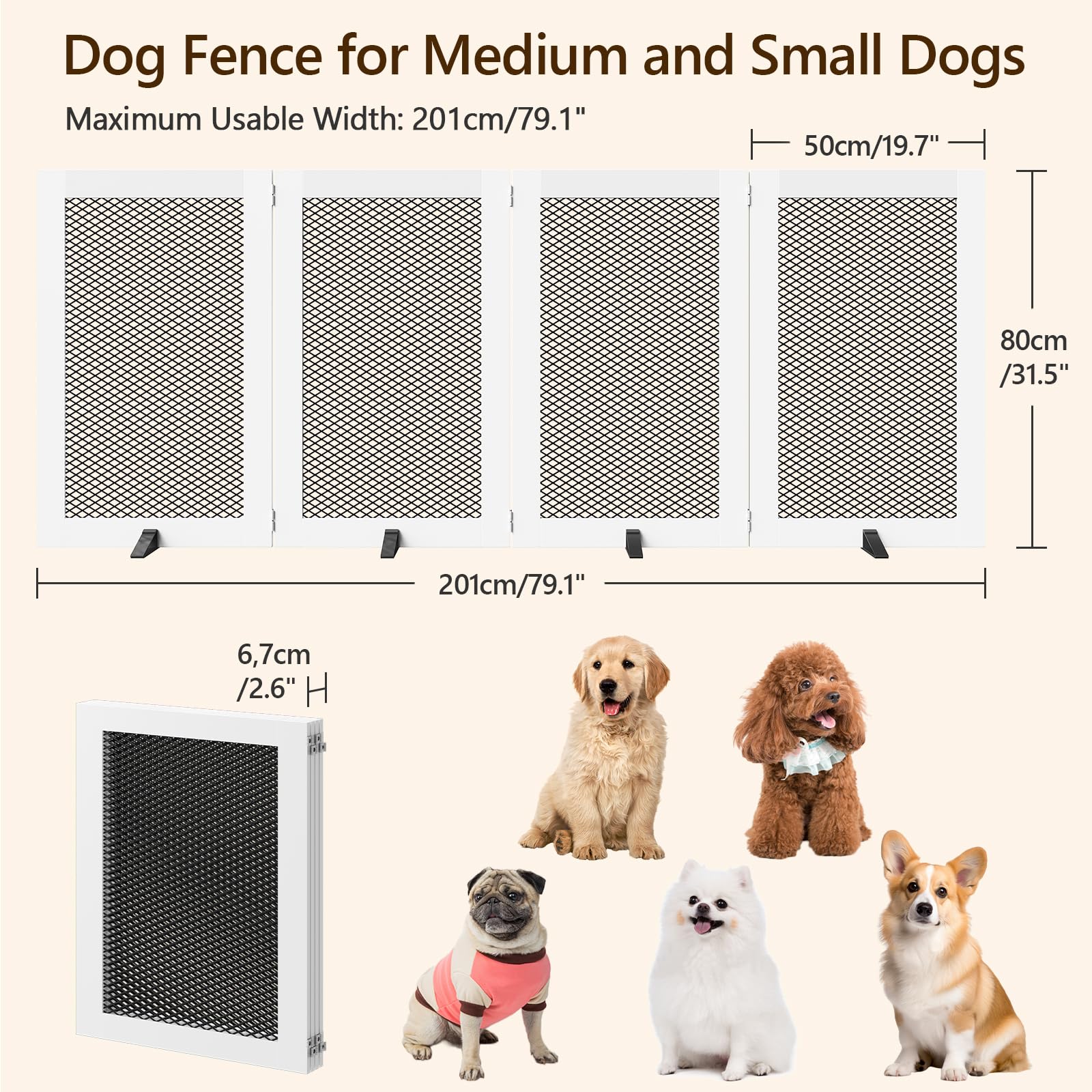 MAHANCRIS dog gate shown at doorway for easy stair or doorway use.