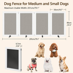 MAHANCRIS dog gate shown at doorway for easy stair or doorway use.