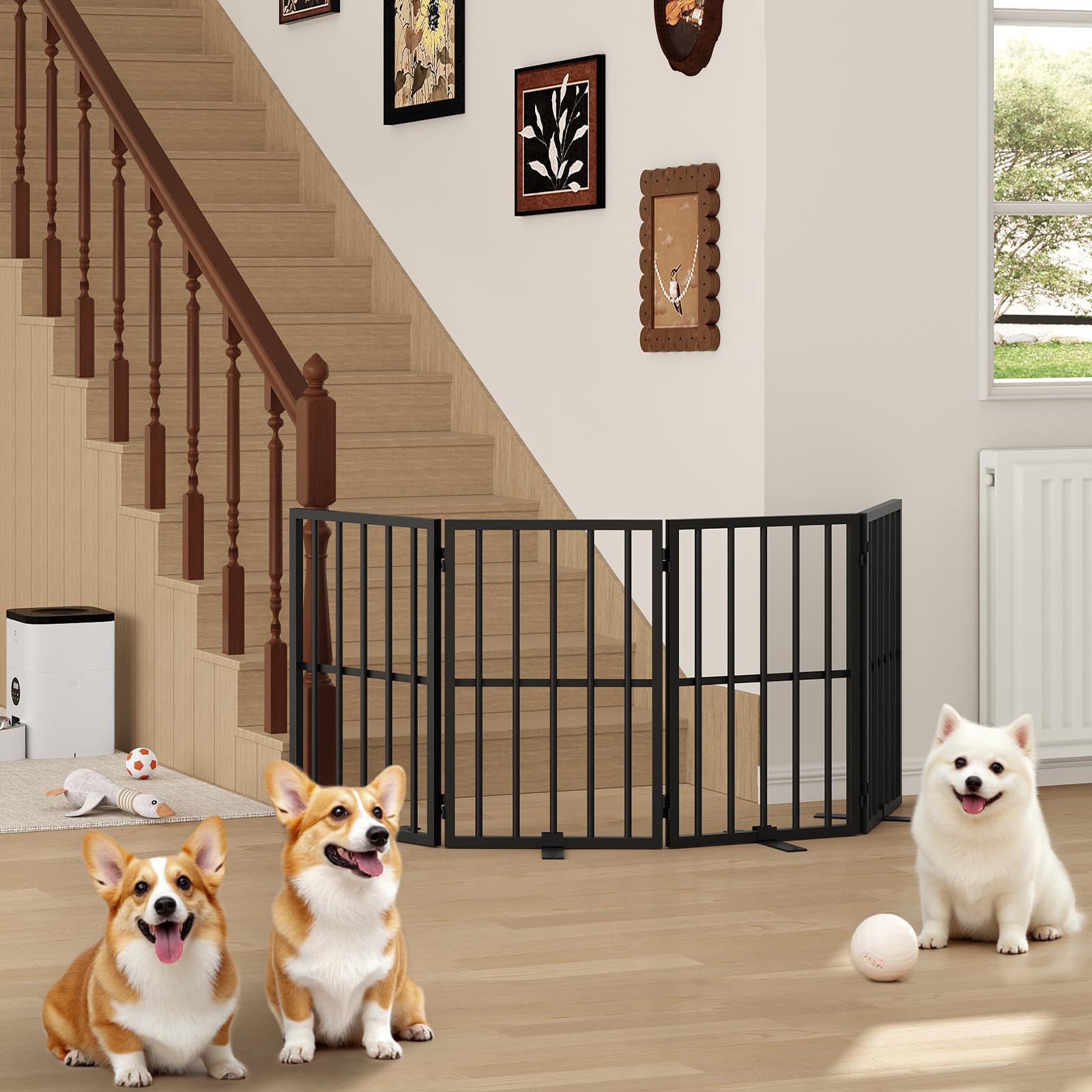 MAHANCRIS dog gate sturdy-hardware with stainless steel hinges