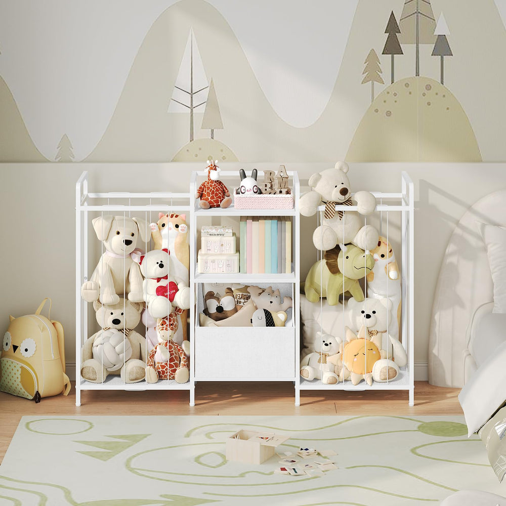 MAHANCRIS nursery playroom decor white design blends with modern interiors while storing toys.