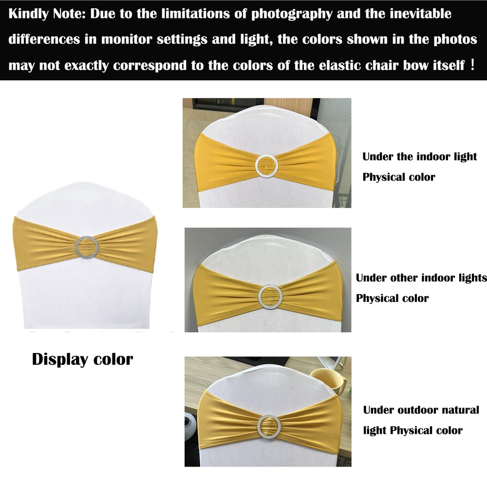 Maiangel spandex chair sashes come in multicolor options for versatile decorating styles.