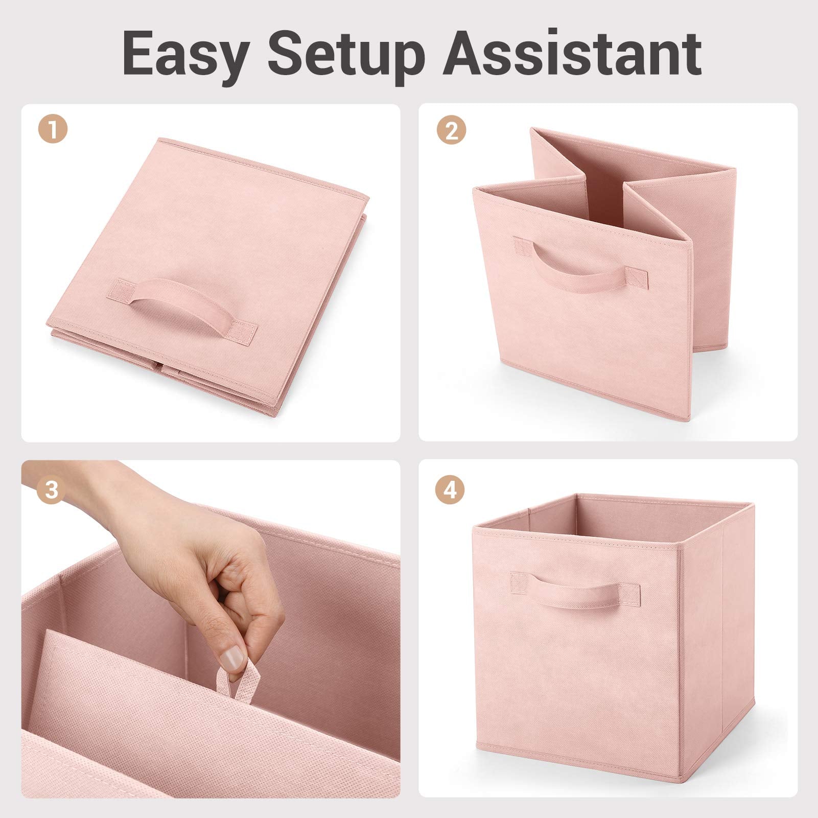 MaidMAX closet organization bins neatly hold clothing and accessories.