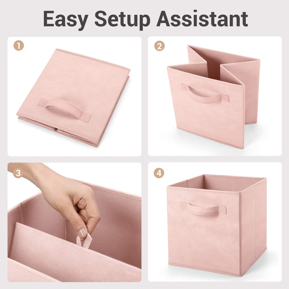 MaidMAX closet organization bins neatly hold clothing and accessories.