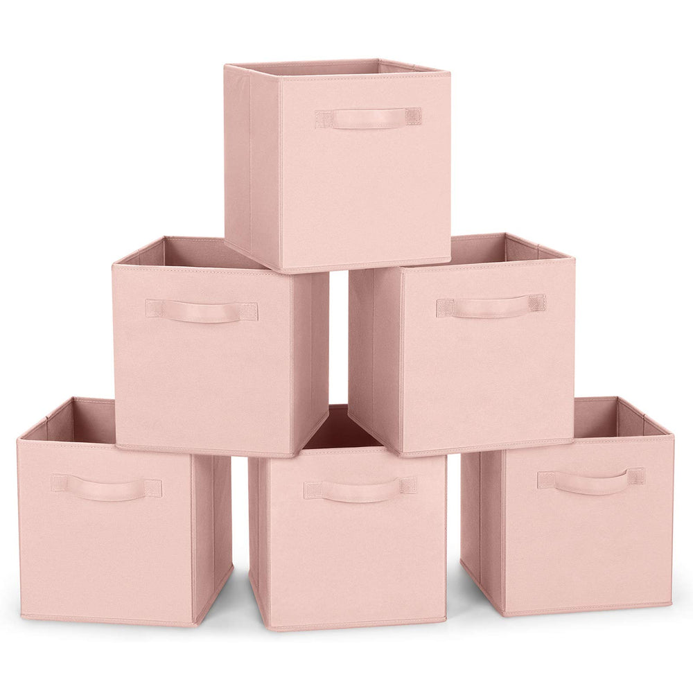 MaidMAX fabric storage bin collapsible design keeps shelves tidy and versatile.