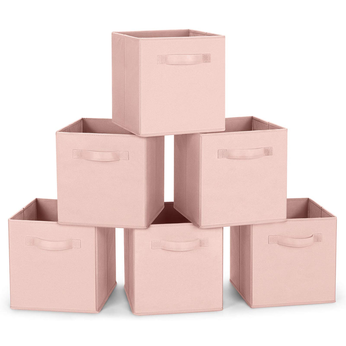 MaidMAX fabric storage bin collapsible design keeps shelves tidy and versatile.
