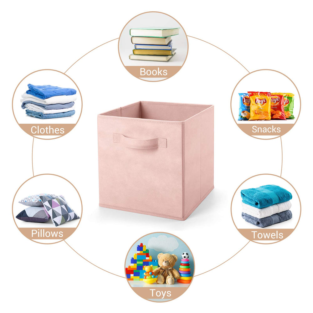 MaidMAX fabric storage bin with two handles for easy access.