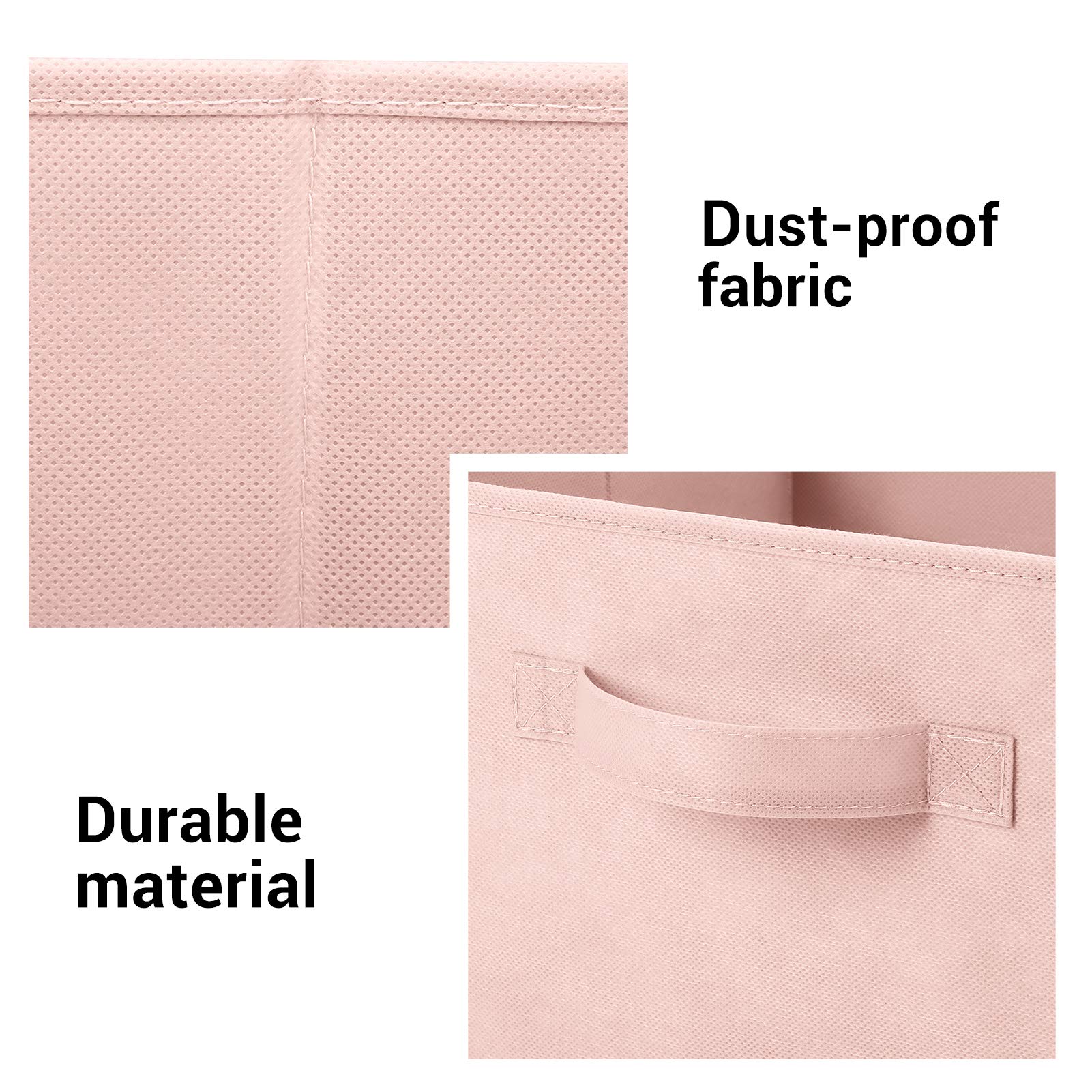 MaidMAX pink foldable storage bin demonstrates quick setup and space-saving use.