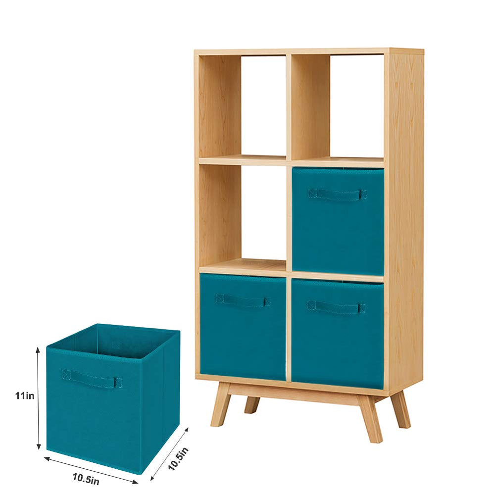 MaidMAX teal storage bin dual handles for easy access