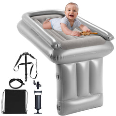 Maigandamai inflatable toddler airplane bed shows compact storage for easy travel sleep.