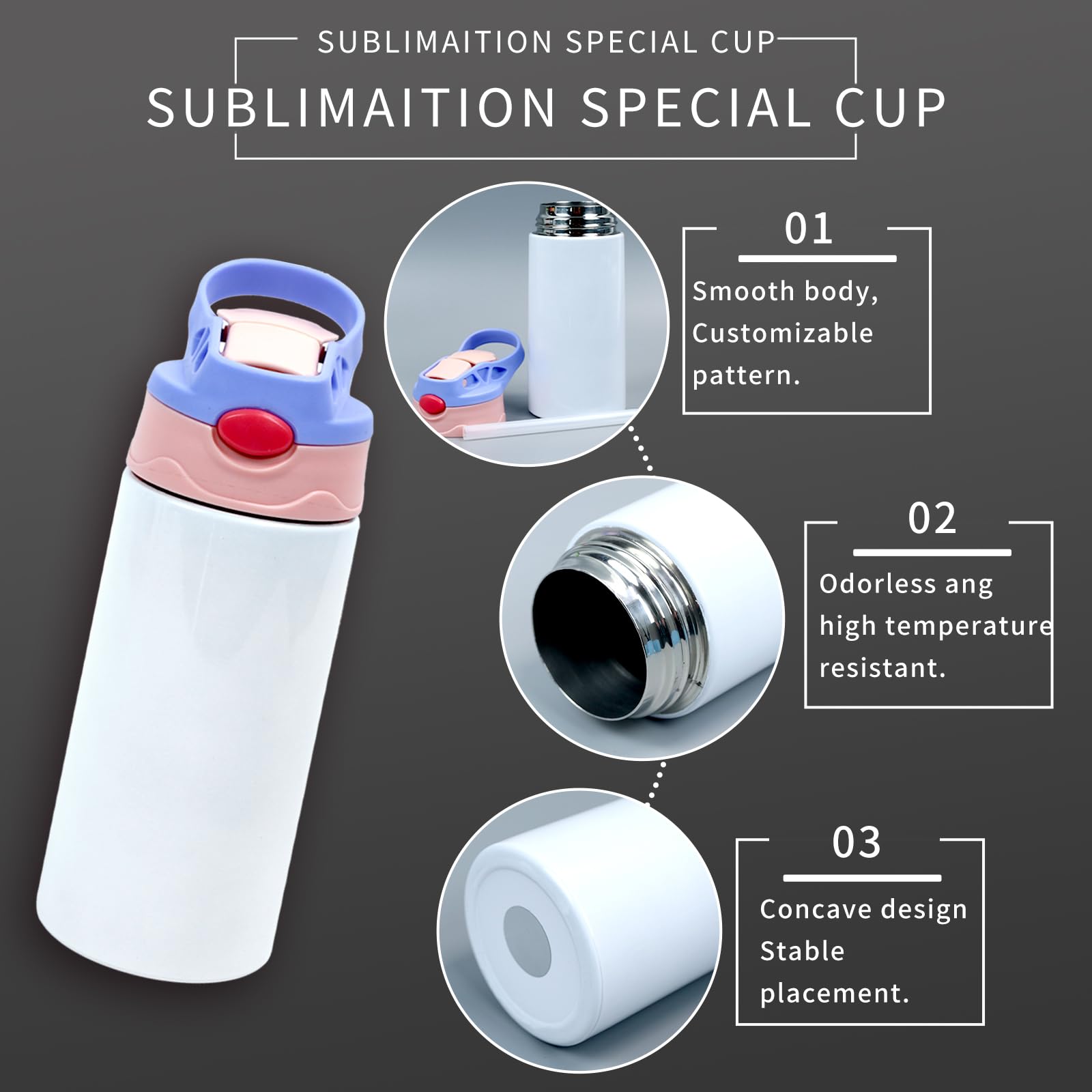 MAIKESUB splash-proof lid shown for clean and dust-free sipping
