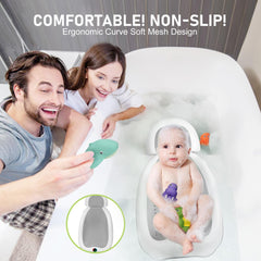 MAIKKB foldable baby tub compact storage for travel and small spaces