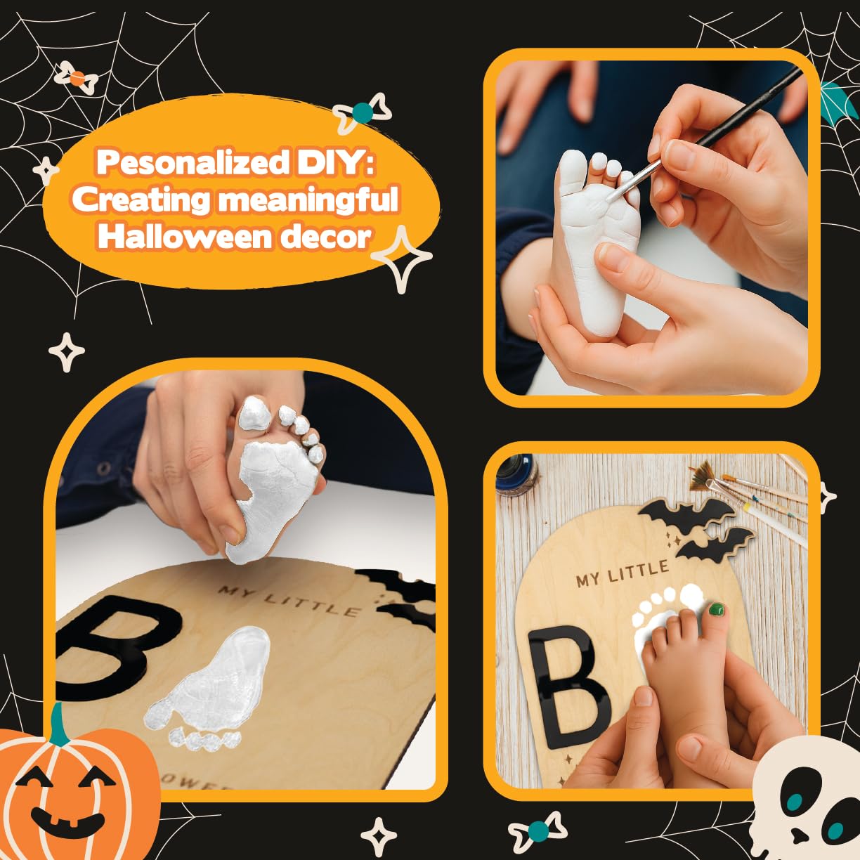 Mailamcraft Gift-ready footprint board — premium packaging, perfect for baby showers.