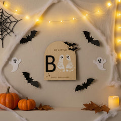 Mailamcraft Nursery Halloween decor with bats and ghosts — charming wall or table display.