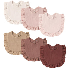 MairMore baby bib with flounce border for comfortable coverage during feeding and teething