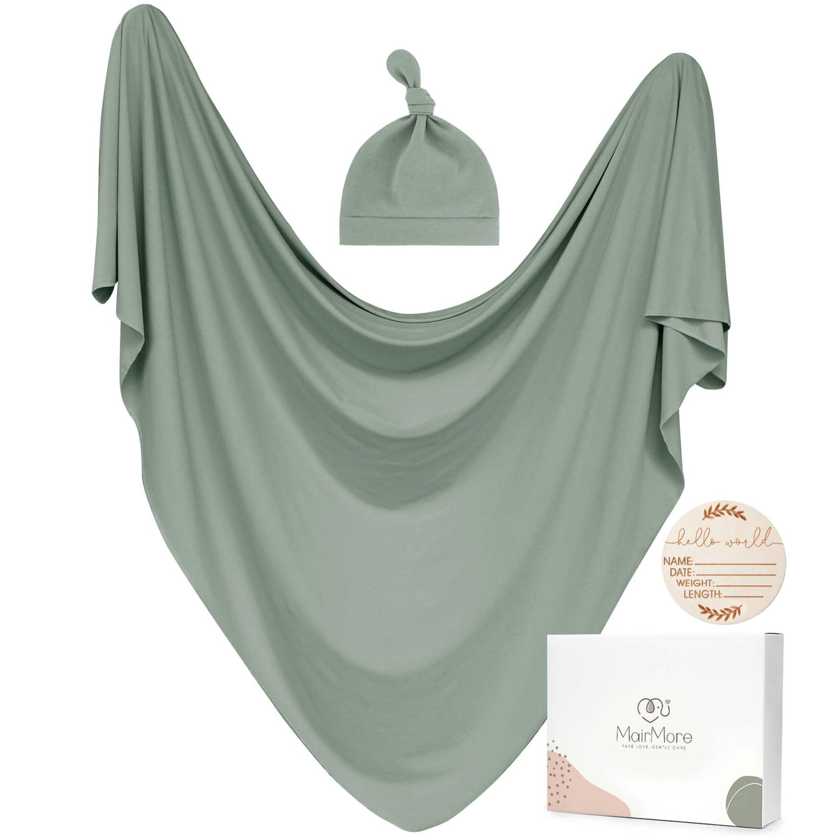 MairMore baby swaddle set softness close-up showcases gentle, secure sleep support.