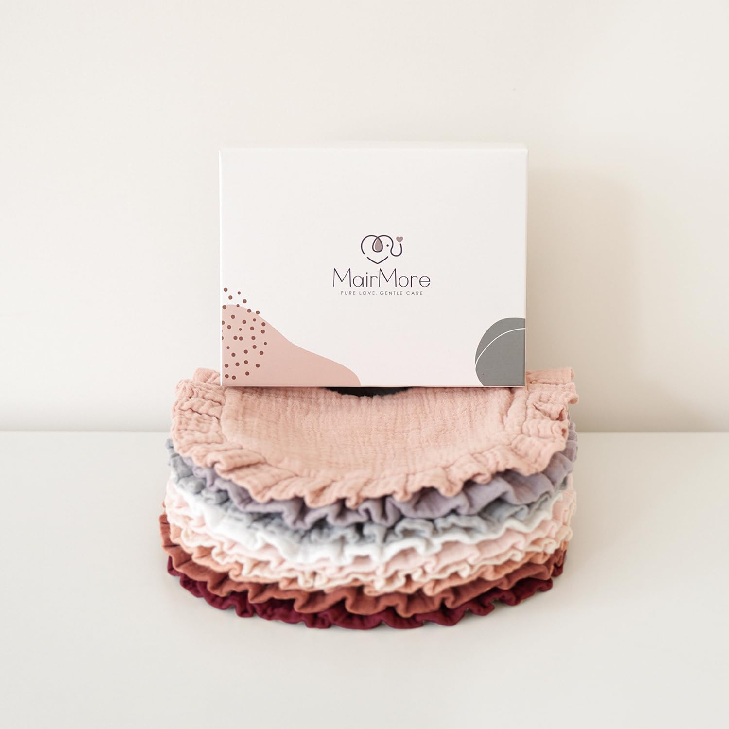 MairMore gift-ready bib pack ideal for baby showers and birthdays.