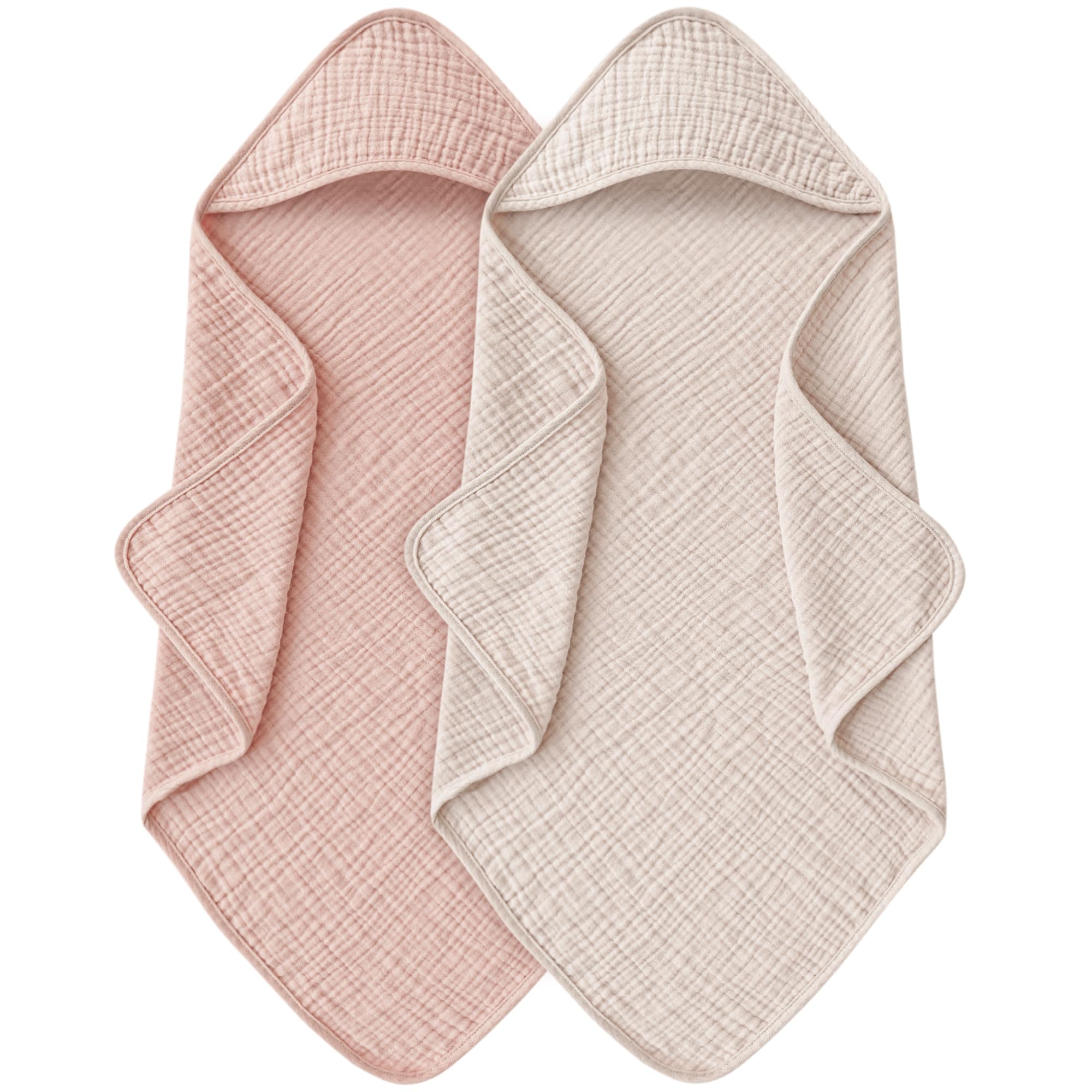 MairMore hooded baby towel ivory provides cozy warmth and quick drying after bath.