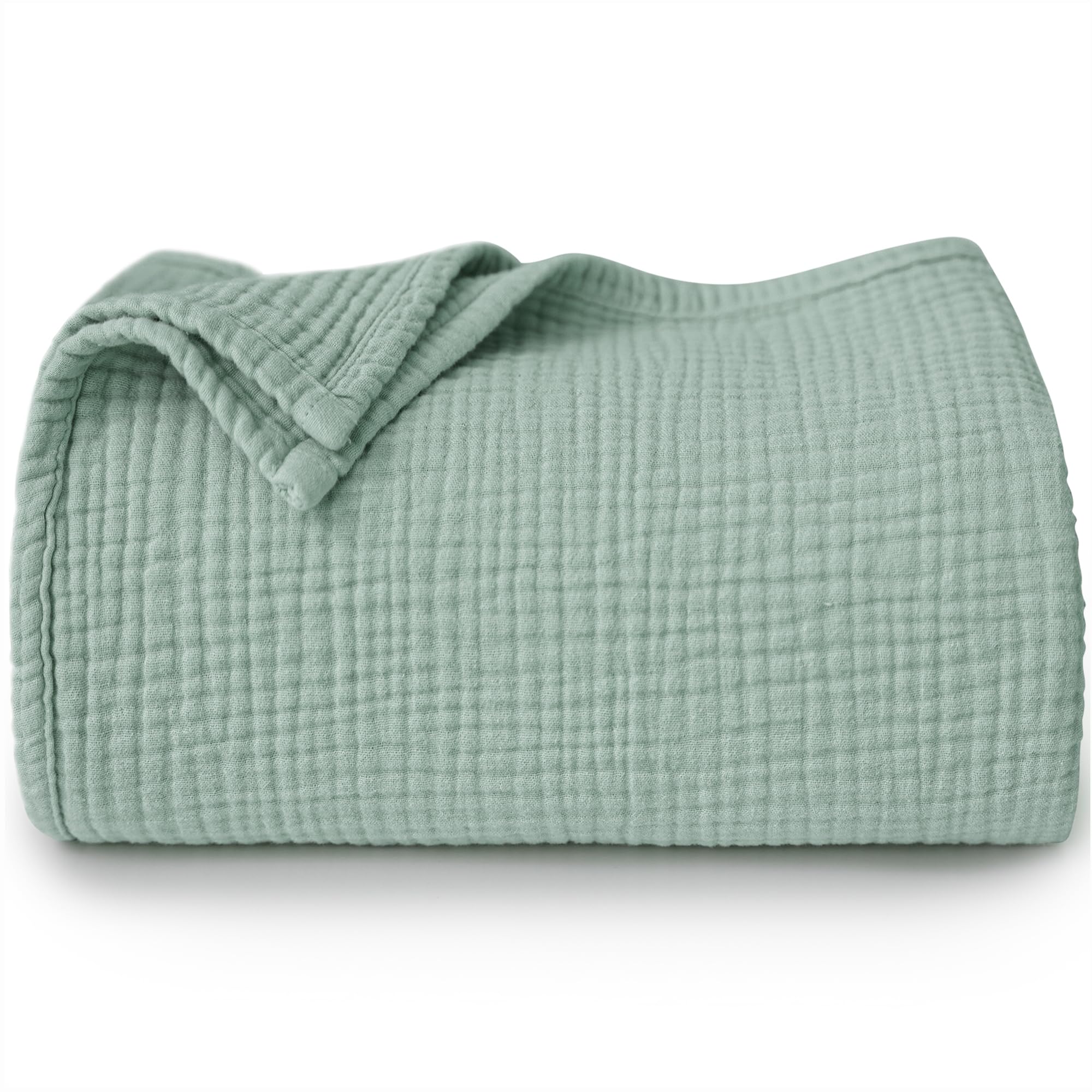 MairMore muslin baby blanket soft closeup shows airy 4-layer cotton for delicate skin year-round comfort