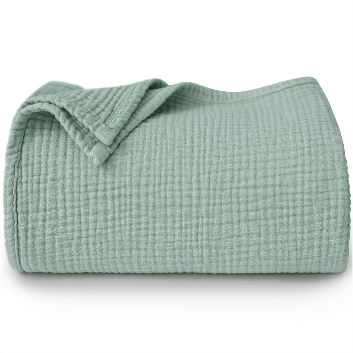 MairMore muslin baby blanket soft closeup shows airy 4-layer cotton for delicate skin year-round comfort