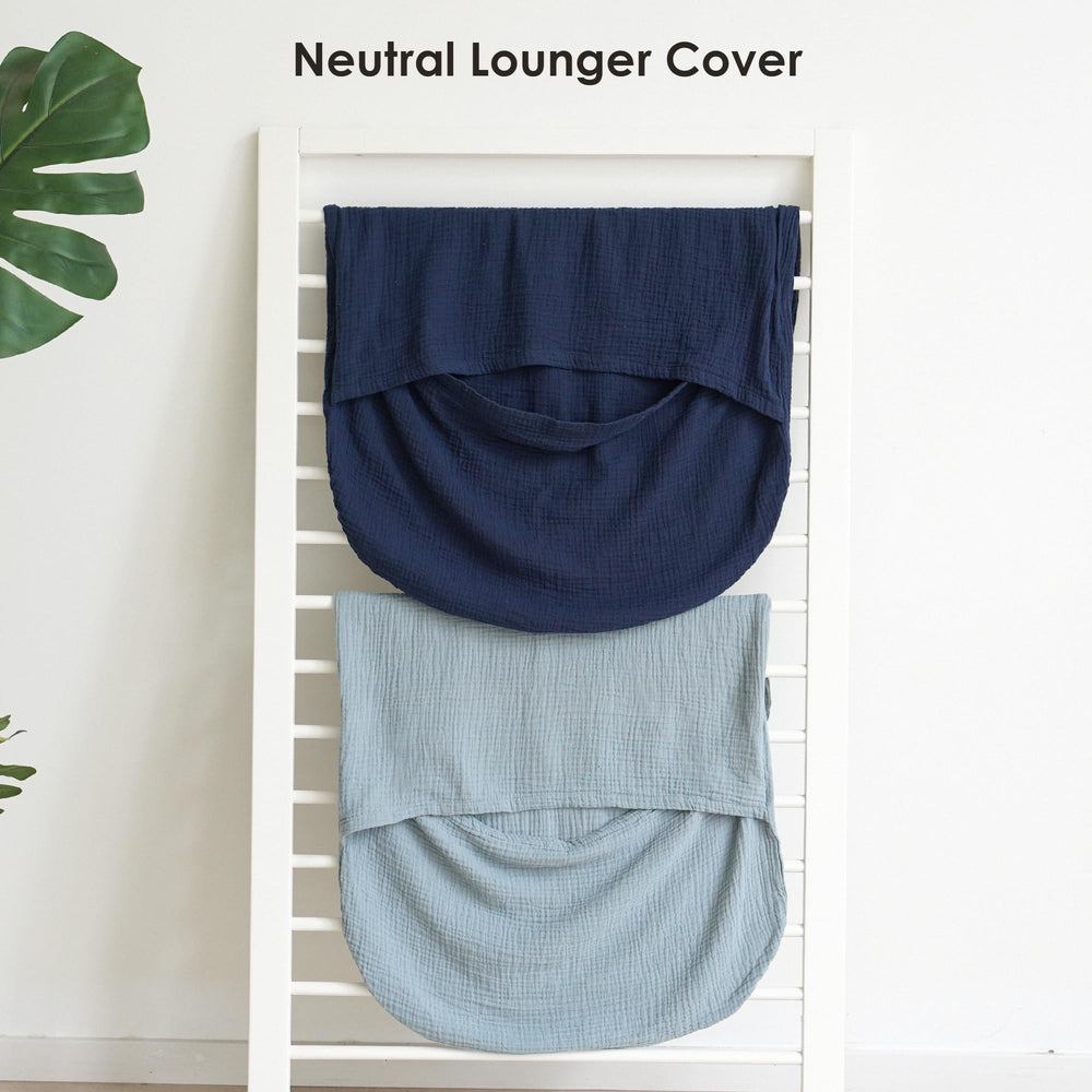 MairMore muslin baby cover dark blue gift-ready box presentation for baby showers