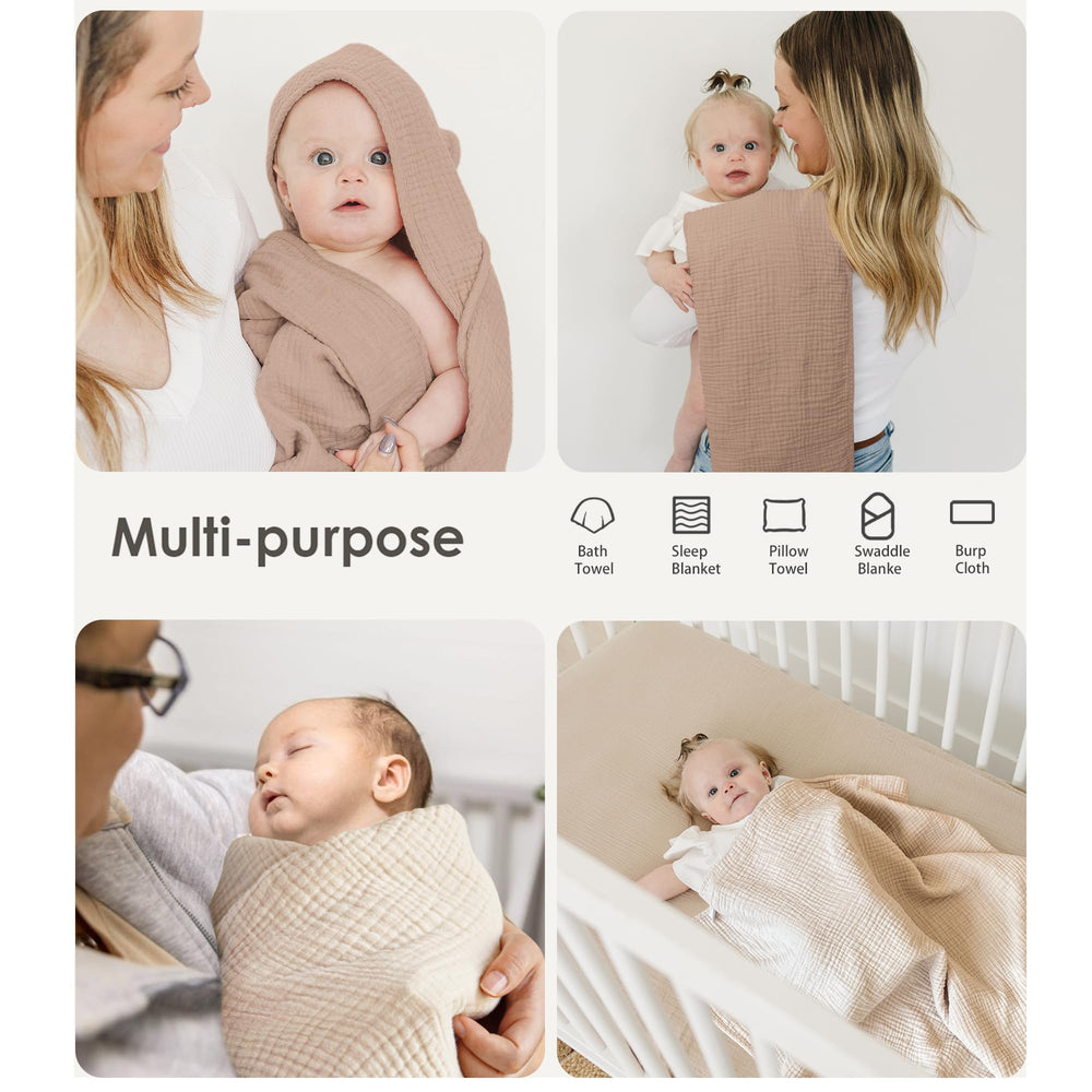 MairMore muslin towel used as swaddle or cover.