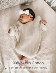 MairMore Muslin crib sheets 52x28 fit securely on standard crib mattresses.