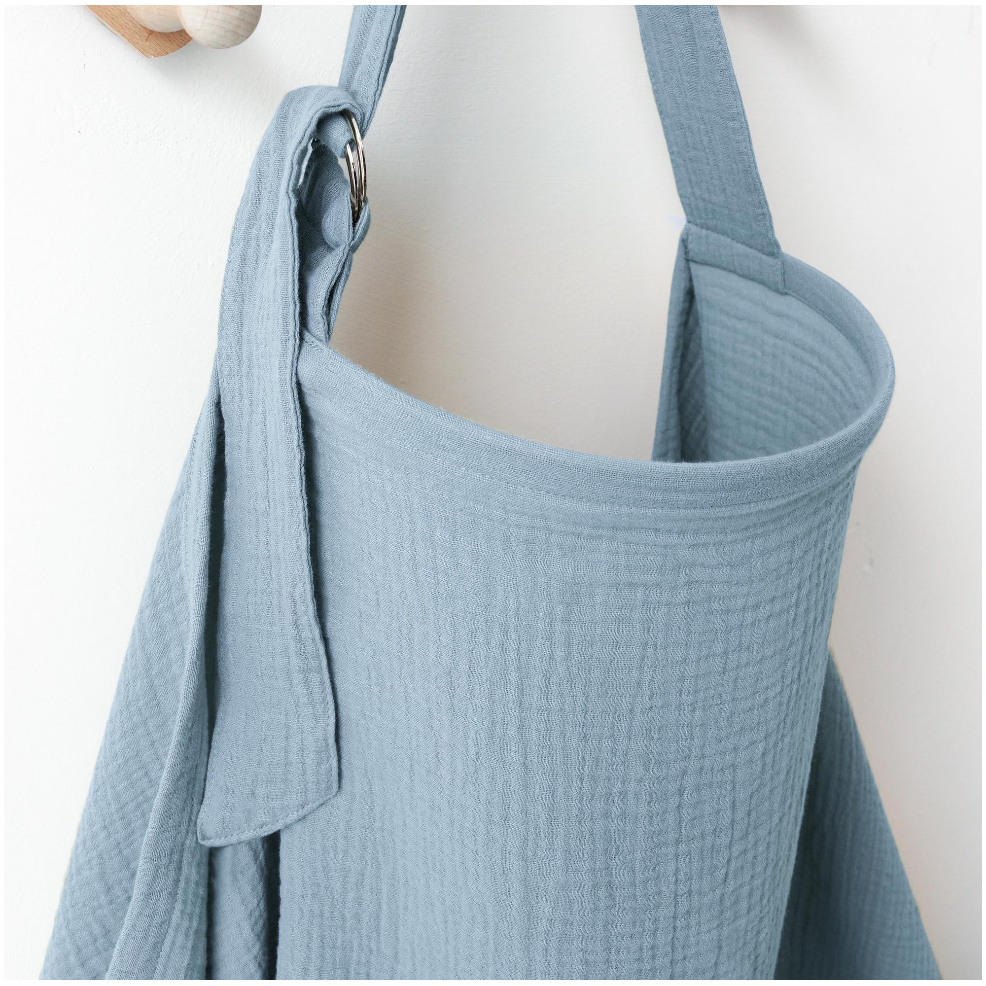 MairMore muslin nursing cover arch neckline for breathable privacy during feeds.