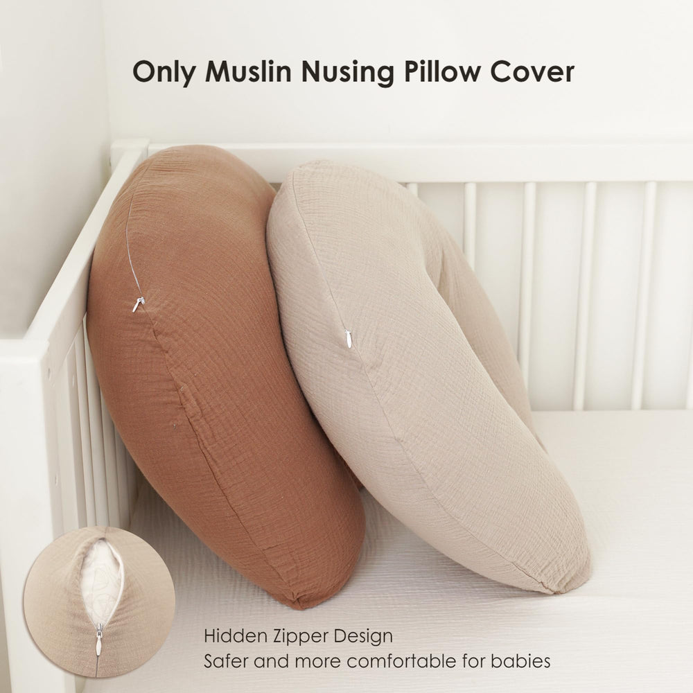 MairMore muslin nursing pillow cover print pattern adds style to your feeding corner.