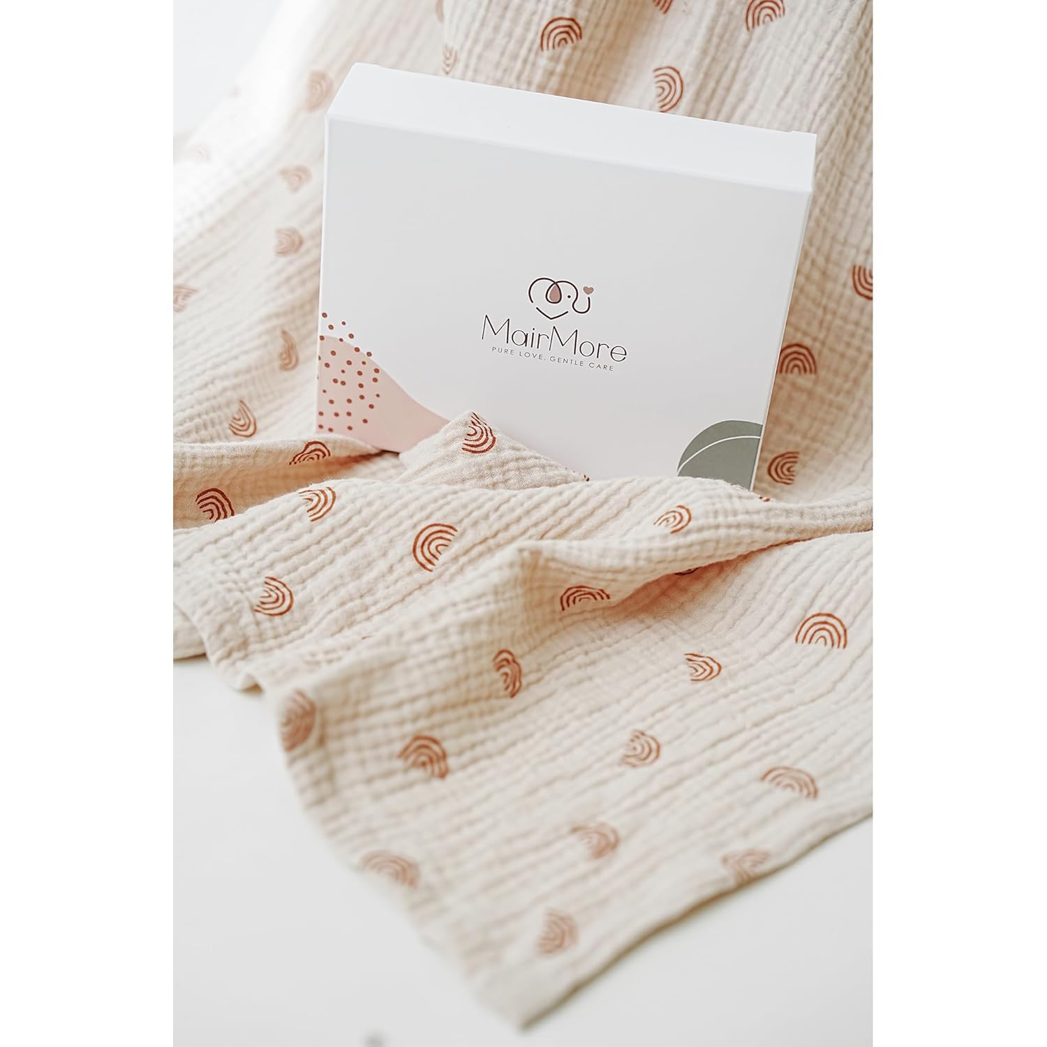 MairMore comes in apricot, green, pink, and rainbow patterns for style.