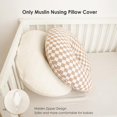 MairMore nursing pillow cover solid color close-up highlighting ultra-soft cotton texture