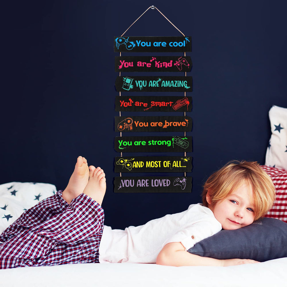 Maitys boys room decor brings gaming-theme charm with colorful accents