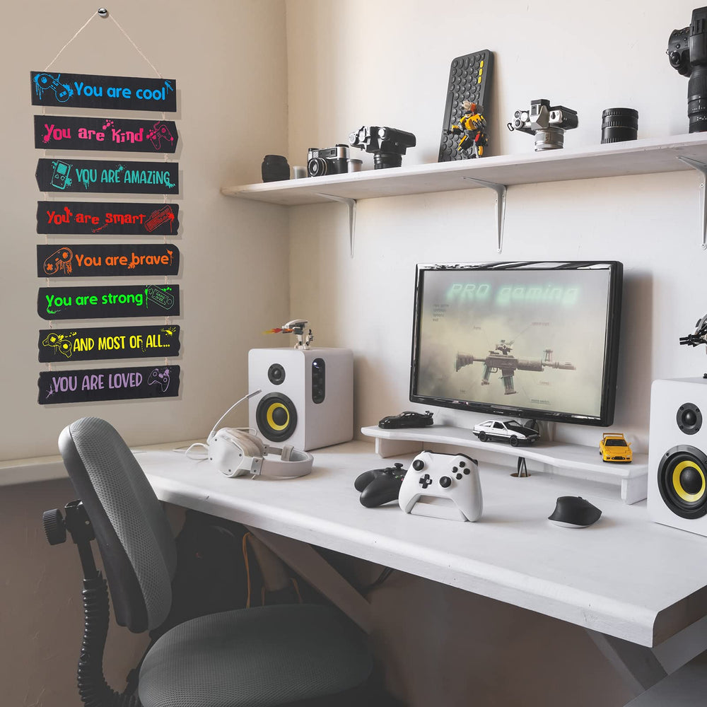 Maitys Christmas hanging plaques offer seasonal decor that fits gamer spaces