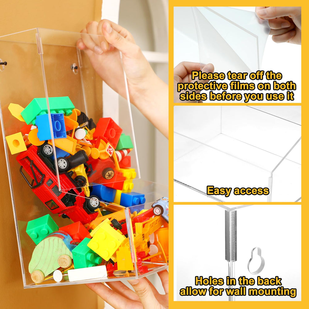Maitys clear wall organizer displays contents at a glance.