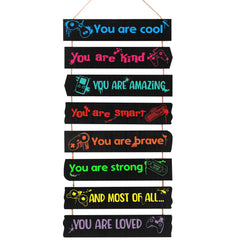 Maitys game room decor wood sign eight-piece set brightens play areas