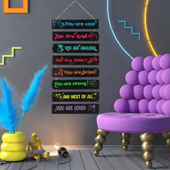 Maitys gamer wall decor shows keyboard and console motifs for lively rooms