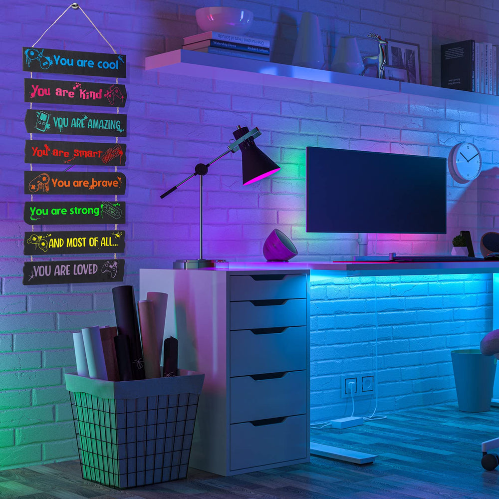 Maitys playroom wall signs include twine hangers for easy setup